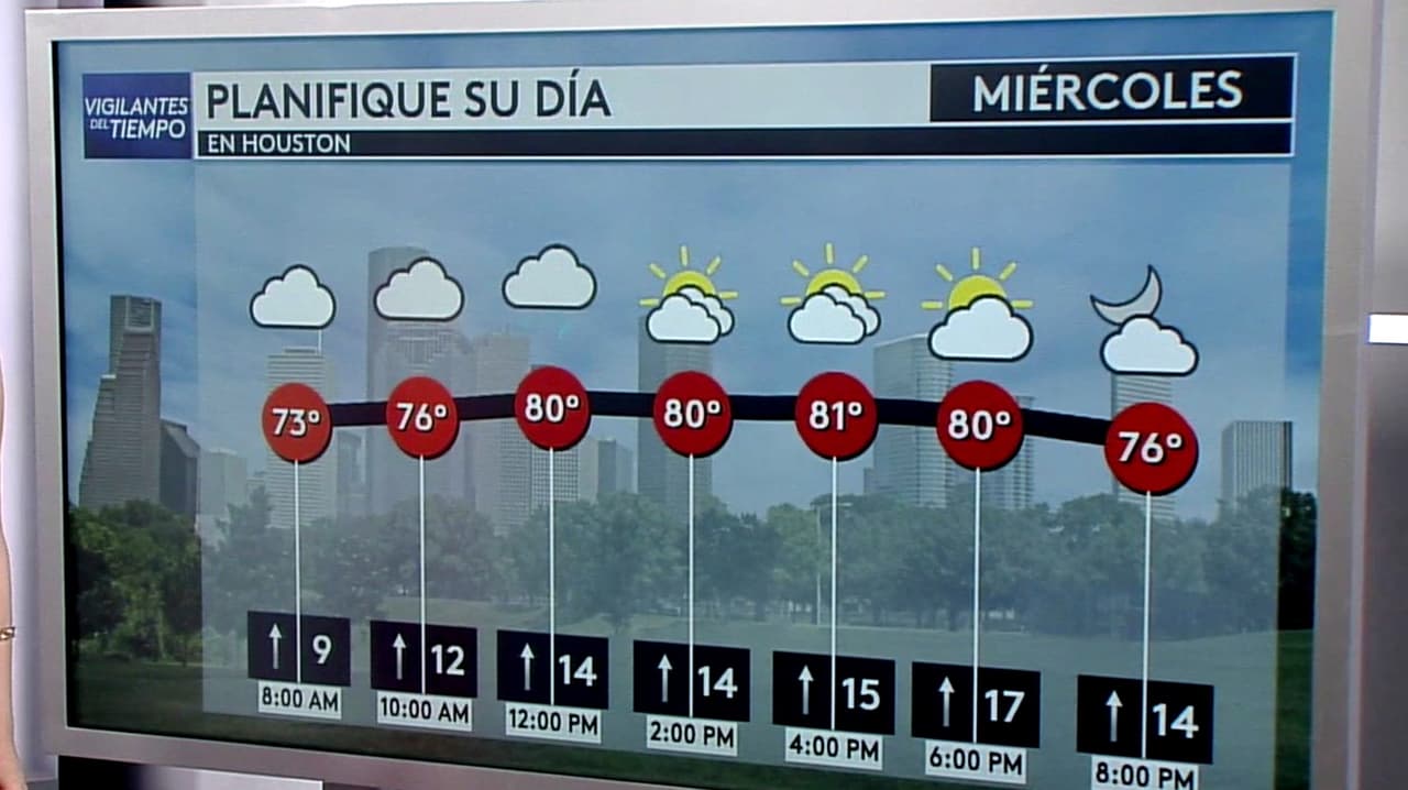 Pronóstico del tiempo hoy en Houston: mayormente nublado con precipitaciones; el termómetro alcanzará 81 °F