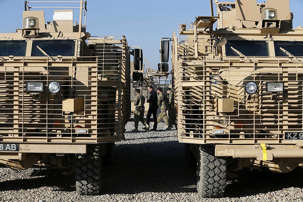 British Mastiff armoured vehicles in Afghanistan.