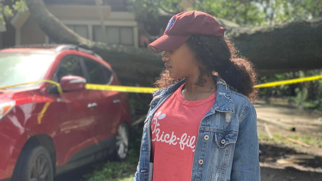 <b>Brianna Johnson</b> cuenta que tanto ella como su familia lograron salir a tiempo y nadie resultó lesionado.