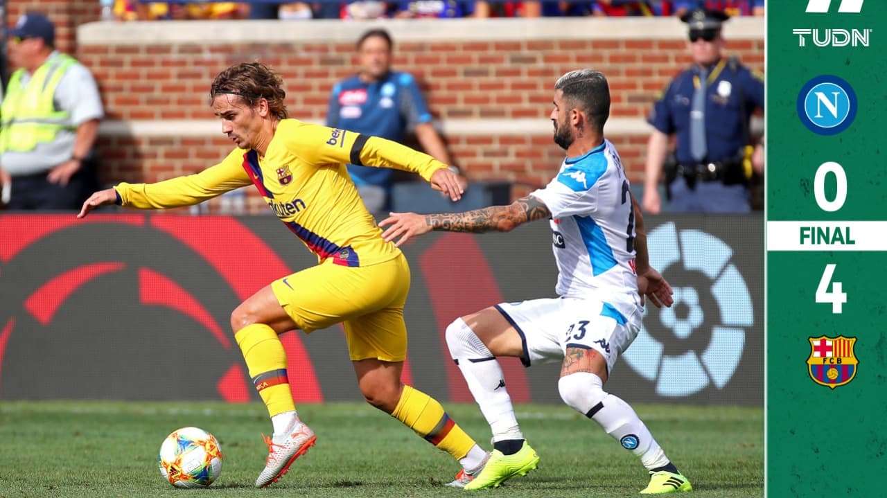 Exhibición del Barcelona ante el Napoli sin Messi
