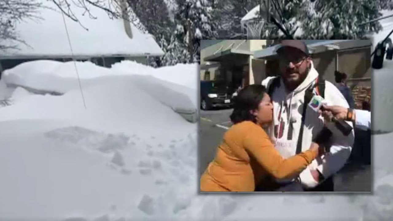 “Gracias a Dios el techo resistió”: Hispano queda atrapado tres días con su hijo de 2 años en cabaña tapada por la nieve