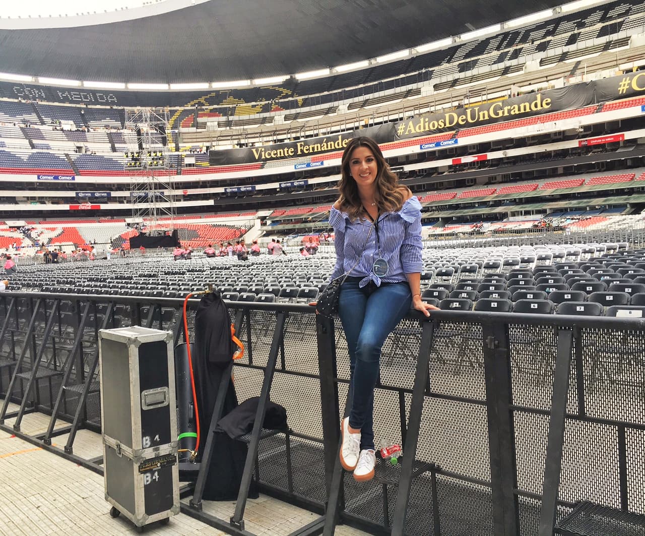 Para Maity Interiano fue un privilegio ser parte de este día histórico y presenciar como lucía este inmenso lugar antes de la presentación.