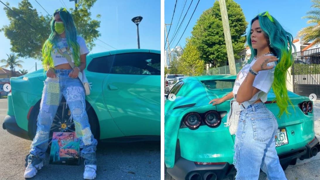 📸 Karol G conquista las redes con estas fotos candentes junto a exóticos superautos