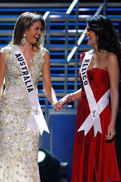 El gran final llegó y Navarrete fue la primera de las cinco finalistas, seguida por Miss Australia.