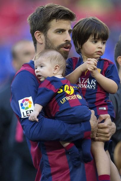 Aquí con sus hijos cuando ganó la Copa del Rey.