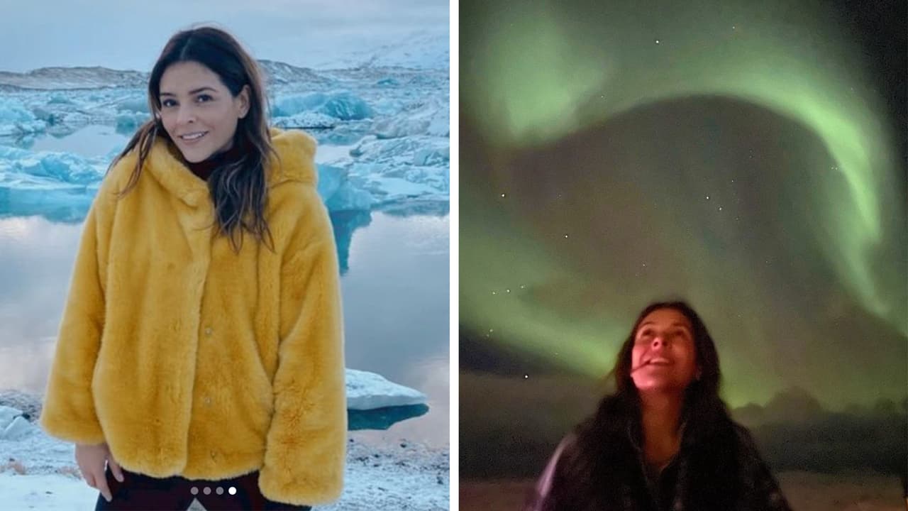 Las vacaciones de Grettell Valdez tras su operación han sido lo más hermoso: vio auroras boreales