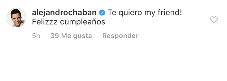 Otros famosos también le hicieron llegar sus mejores deseos. Uno de los primeros en hacerlo fue 
<b>Alejandro Chabán.</b>