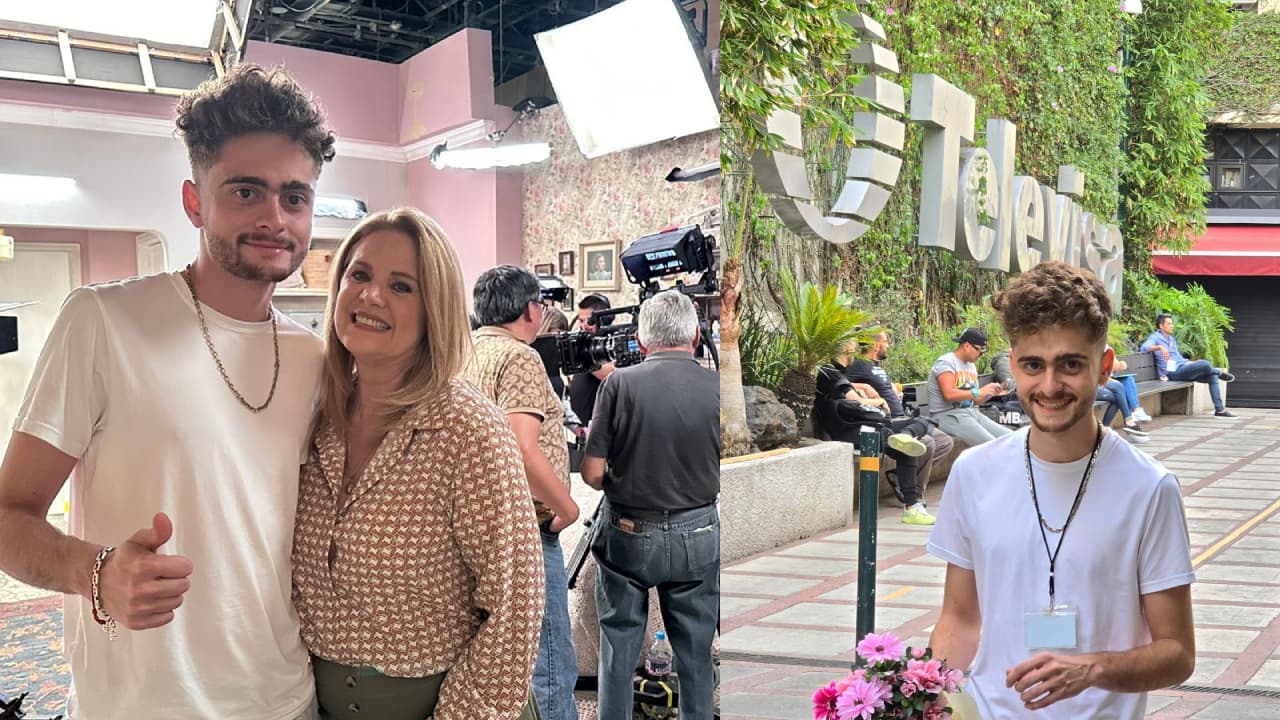 Nicolás sorprendió a su mamá Erika Buenfil en las grabaciones de su nueva telenovela