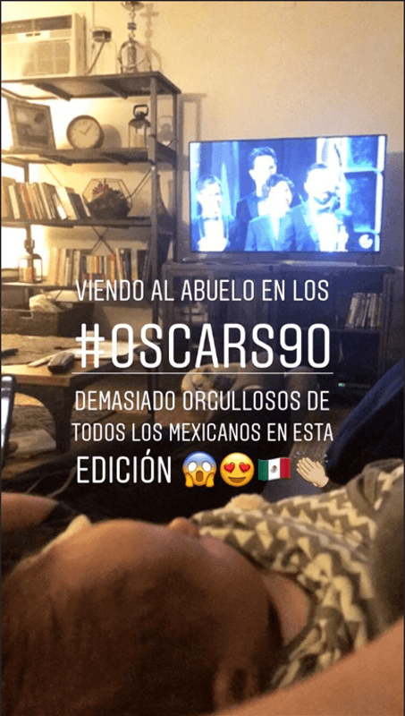 Ni siquiera la recién nacida Kailani Ochmann se perdió la presentación de su abuelo Eugenio Derbez en la 90 edición de los premios Oscar. Con esta imagen, Aislinn Derbez no solo mostró a su recién nacida, sino también un gran orgullo por su padre y por todos los mexicanos que hicieron historia este año en el evento más importante de la industria cinematográfica.