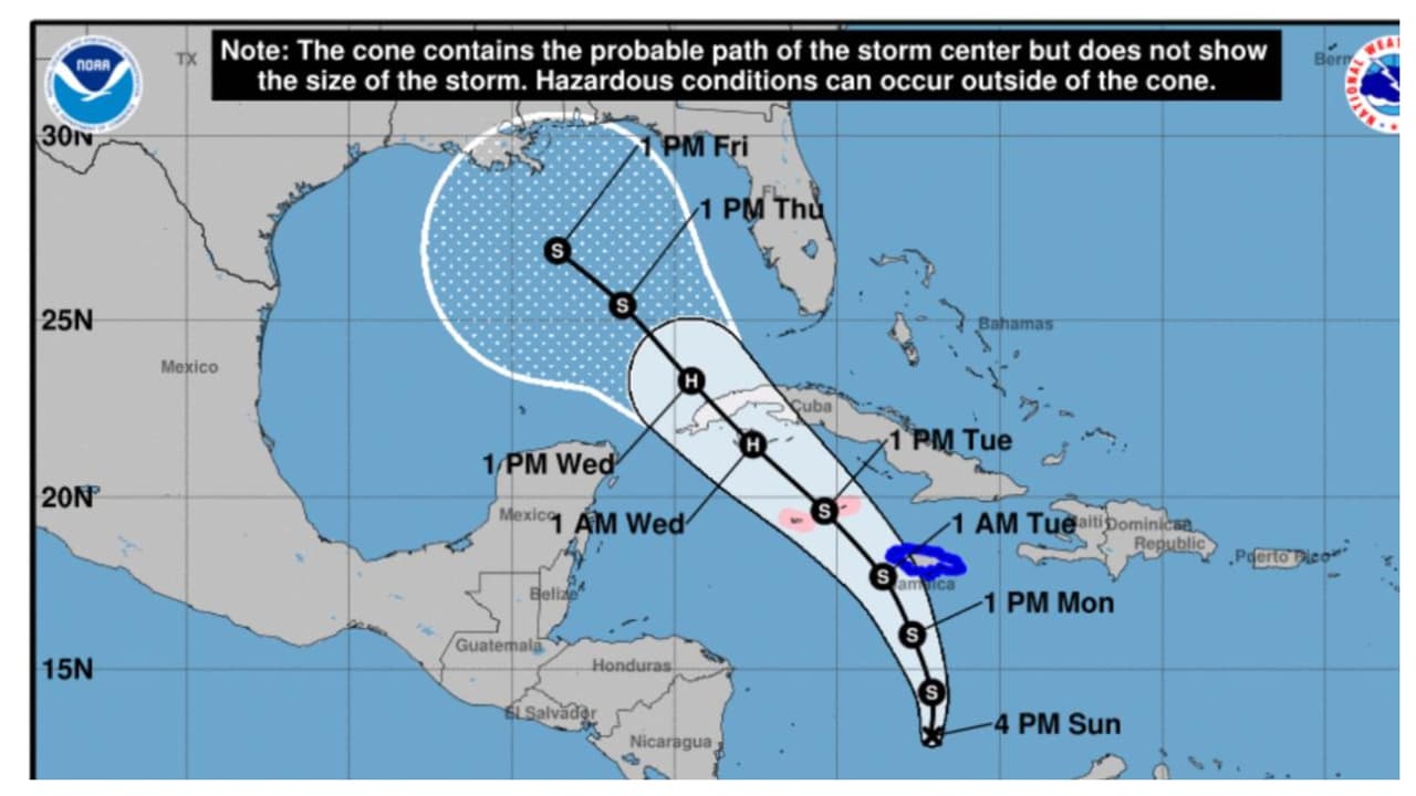 Se forma el potencial ciclón 18 en el Caribe ¿Cuál es su posible trayectoria?