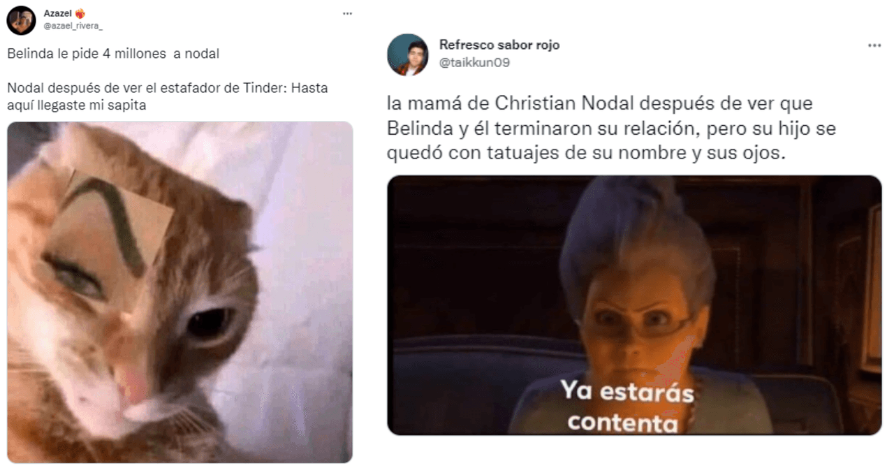 Memes de la ruptura de Nodal y Belinda