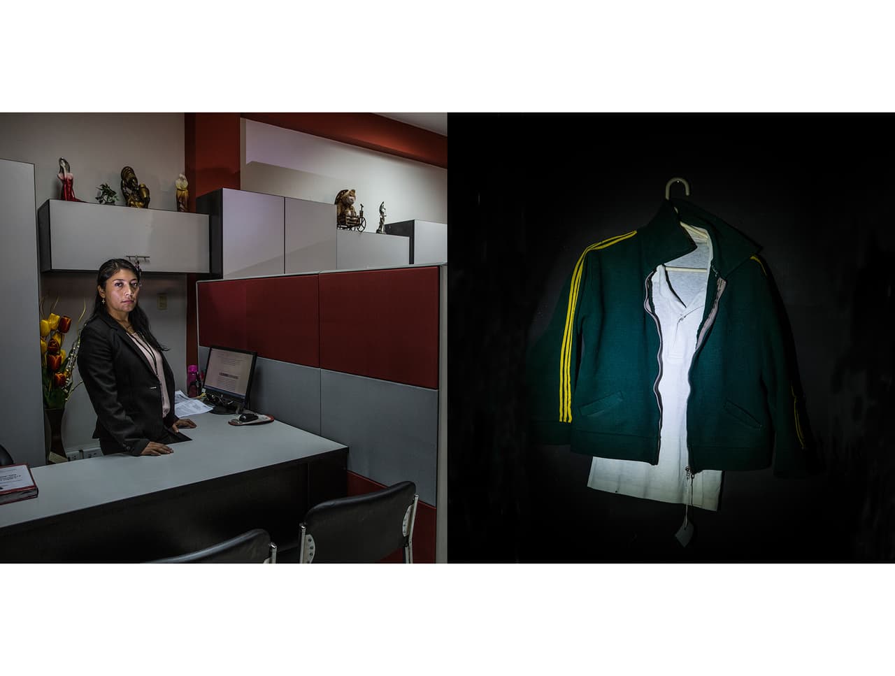 <b>SUPPORT.</b> Before working as a public defender and advocate, lawyer Cris Bautista Quispe was an assistant prosecutor. Since 2014, she has represented victims in Ayacucho. Next to that, the clothing of a disappeared person in ANFASEP’s Historical Memory Museum.
<br>