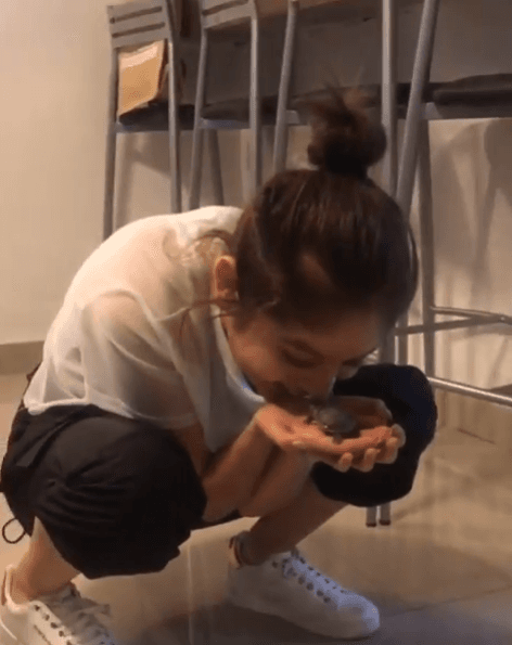 "Subí ese video porque estuve todo el día en la calle y cuando la puse en el suelo la primera vez, le dije: 'Hija, ven' y entonces corrió y como que se alocó".