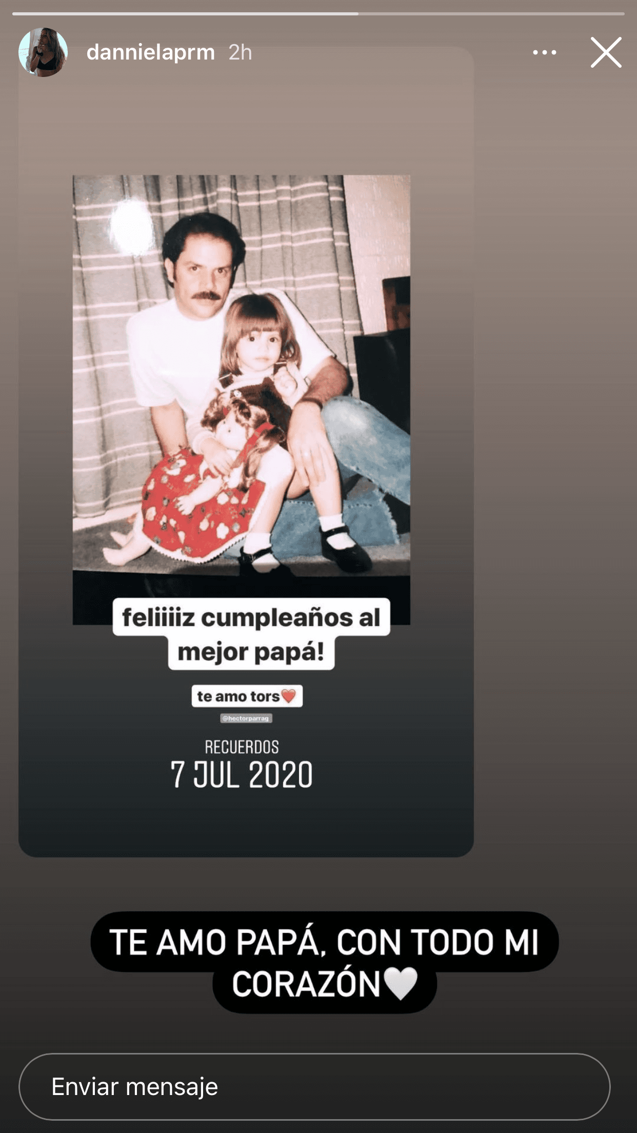 El pasado 7 de julio, en una entrevista para 
<b>Hoy</b>, la joven había dicho que mantenía comunicación con su papá solo por llamadas telefónicas. 
<br>