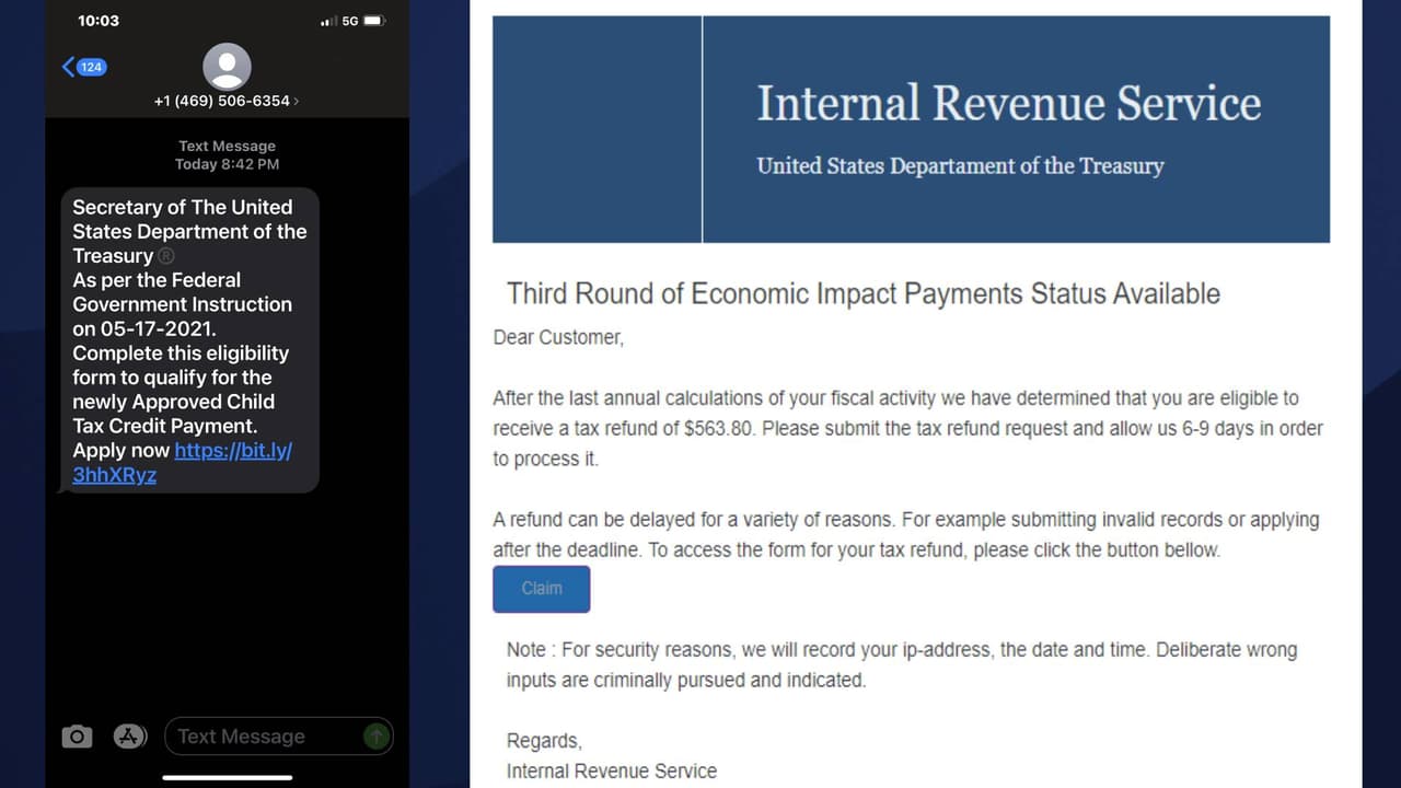 Si usted recibe un texto que intenta estafarlo, esto es lo que debe de hacer: 
<br>· Tome una foto o captura de pantalla con el mensaje. 
<br>· Anote la fecha que recibió el texto. 
<br>· Envié esta información al correo electrónico 
<a href="mailto:phishing@irs.gov" target="_blank">phishing@irs.gov</a>. 
<br>Con estos datos el IRS podrá investigar la fuente que intentó estafarlo.