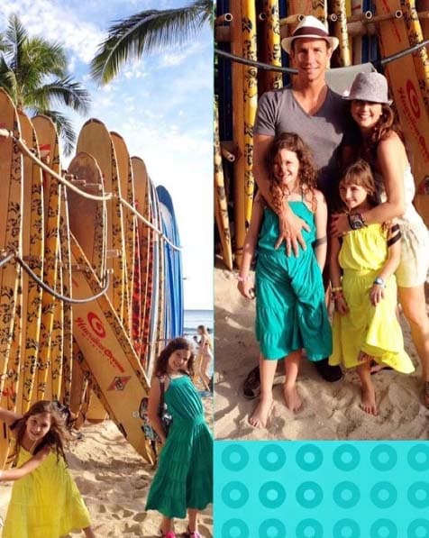 Del álbum de recuerdos, la familia disfrutando de las playas de Hawaii.
