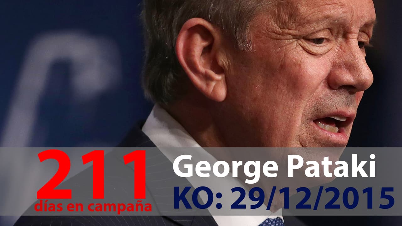 Pataki es un recordado exgobernador de Nueva York que sorprendió a muchos al lanzar su candidatura a la presidencia. Es un duro crítico de Trump, de quien afirma que llevará al Partido Republicano "al precipicio".