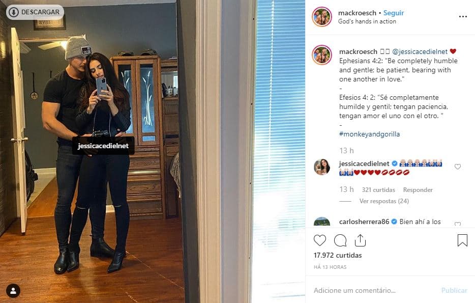 Mack Roesch, de 31 años, eligió publicar
<b> <a href="https://www.instagram.com/p/B5y5keTgt2z/" target="_blank">la misma instantánea</a></b> en su perfil de Instagram.