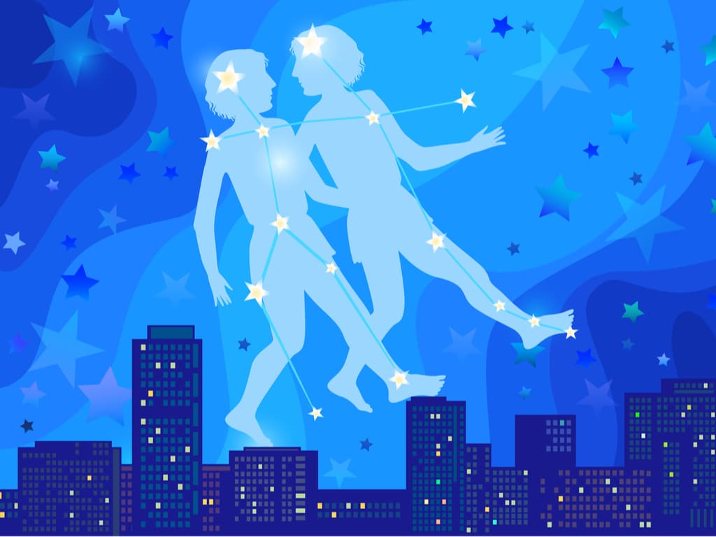 Para que estuvieran juntos Zeus, conmovido, decidió colocarlos juntos en el cielo, formando la constelación de Géminis. También se le concedió a Pólux compartir su inmortalidad con Cástor de una manera muy particular.