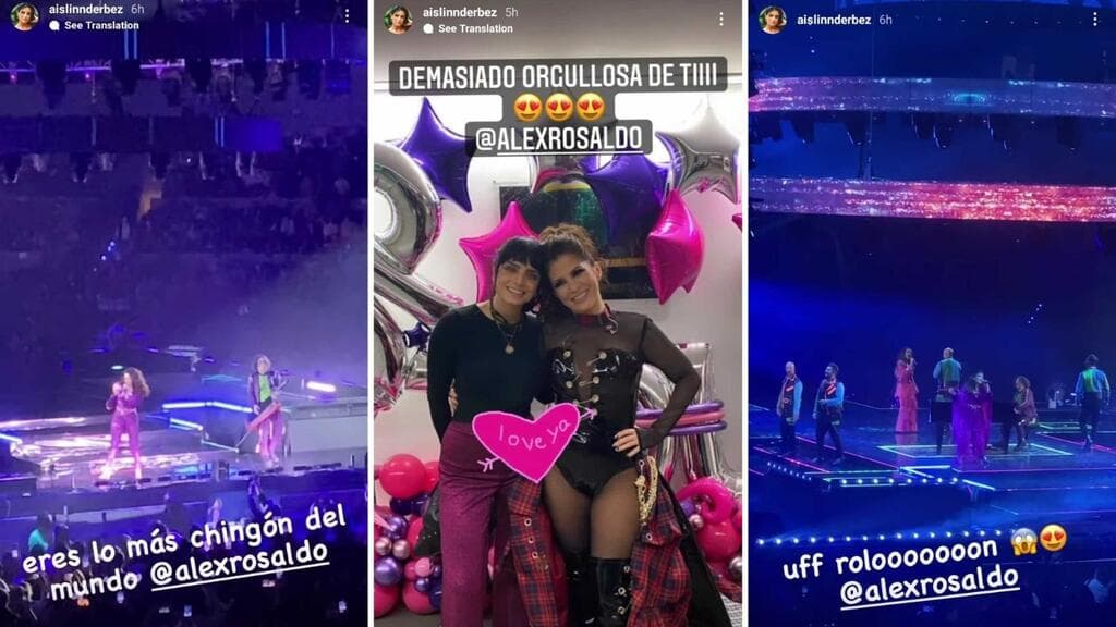 Aislinn Derbez mostró su orgullo por Alessandra Rosaldo en el '90’s Pop Tour'