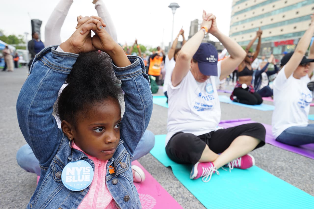 Adultos y pequeños llegaron a disfrutar la jornada por la salud de El Bronx.