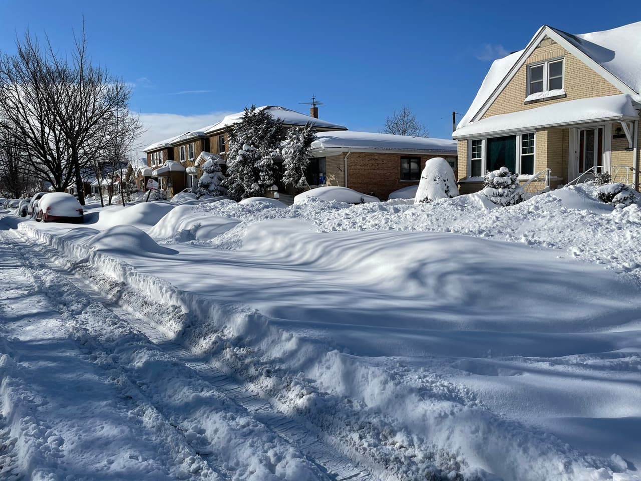 El área de Midway recibió más de 17 pulgadas de nieve.