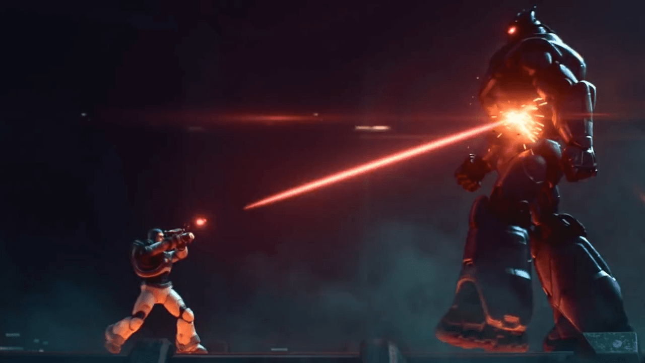 Buzz utiliza un rayo contra Zurg