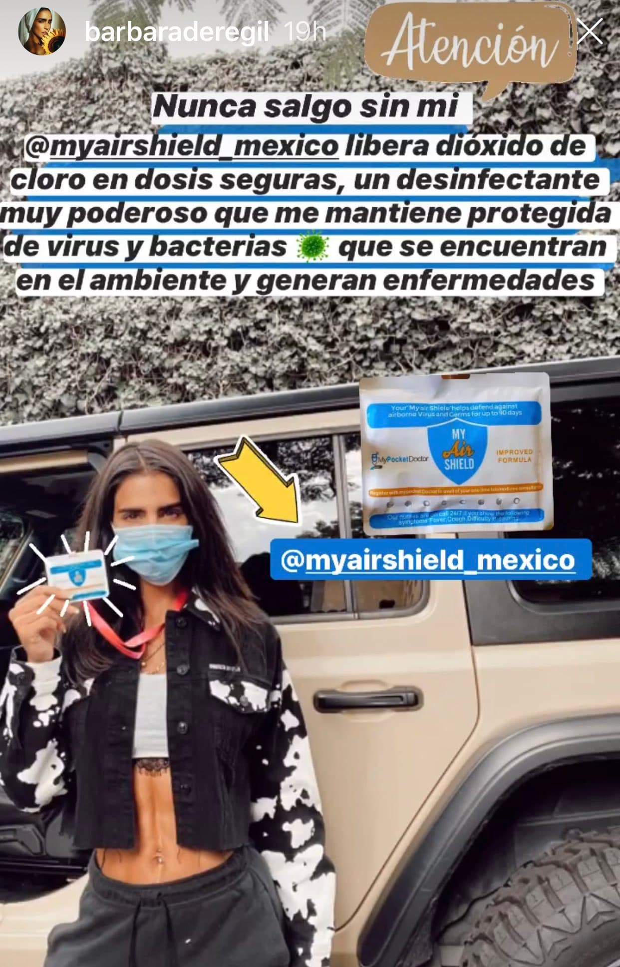 En días pasados, la actriz de 33 años promocionó en sus redes sociales un producto desinfectante y al parecer, algunos malinterpretaron su mensaje, pensando que los invitaba a tomarlo.