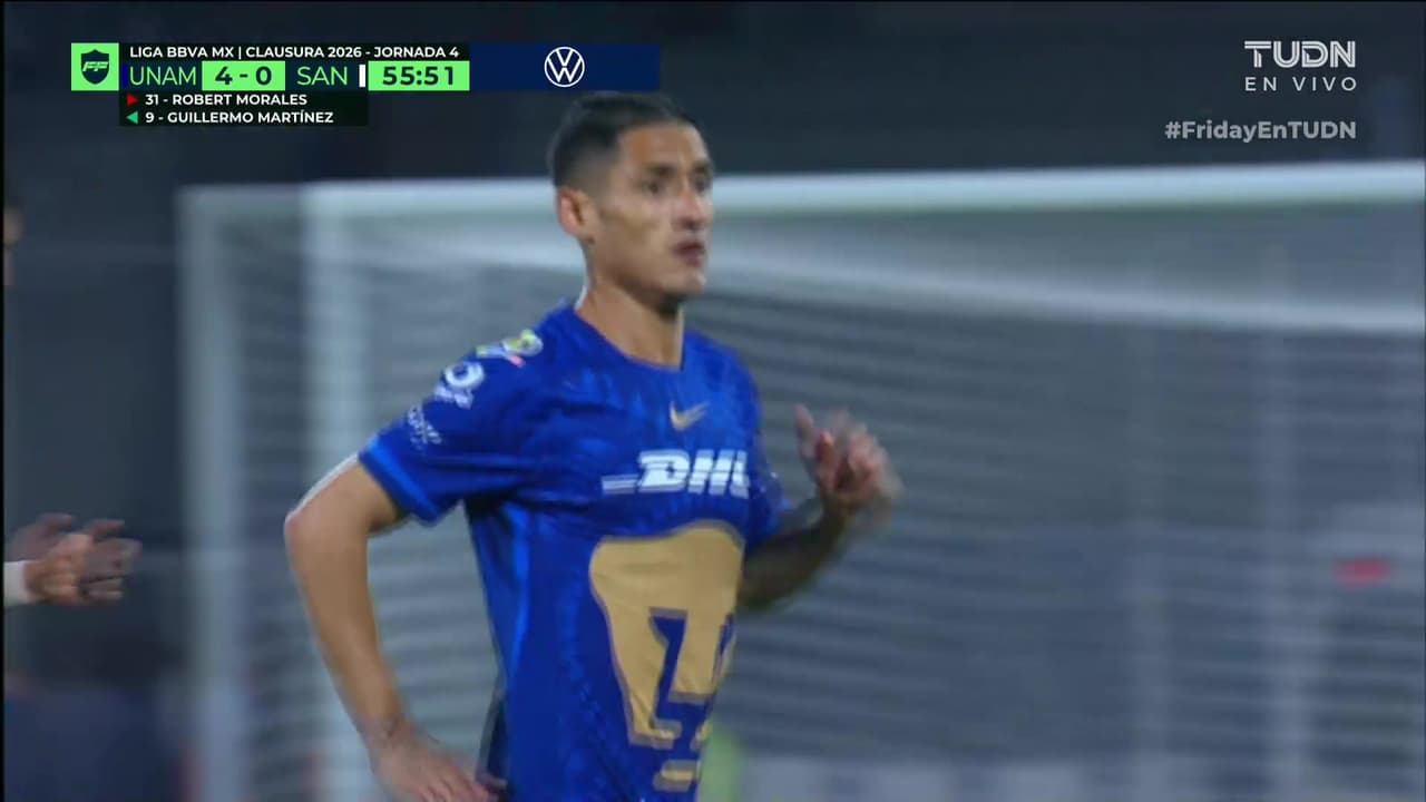 ¡Ya debutó! Así entra Uriel Antuna a la cancha de Ciudad Universitaria vs Santos