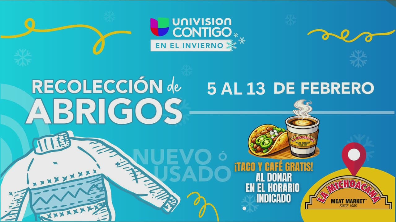 Recolección de abrigos de Univision Contigo