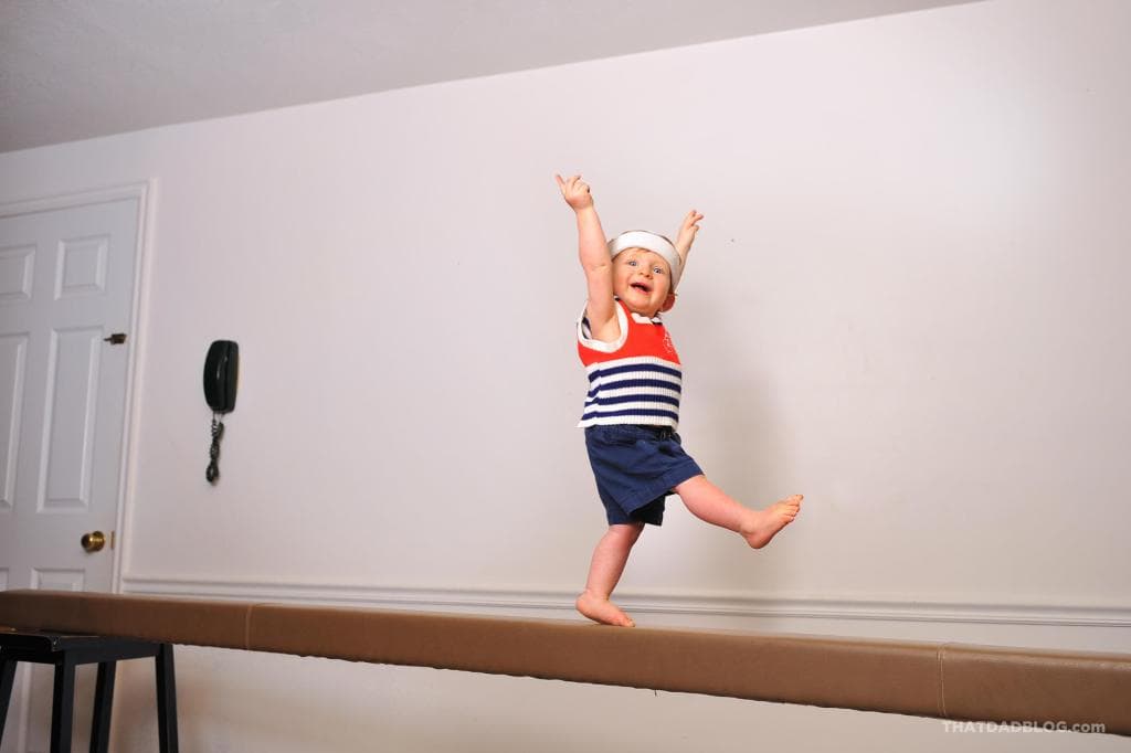 'Le dje que sólo mujeres hacen presentacion en balance beam. El me dijo: tu mamá es un balance beam. No tiene sentido", escribió el padre.