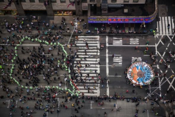 Cientos de miles llegaron hasta Manhattan para unirse en un reclamo común por el medio ambiente.