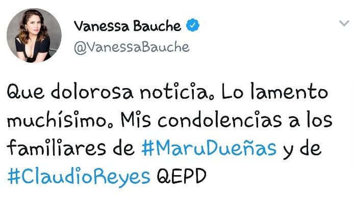 Solidaria, Vanessa Bauche se sumó a quienes externaban su pesar.