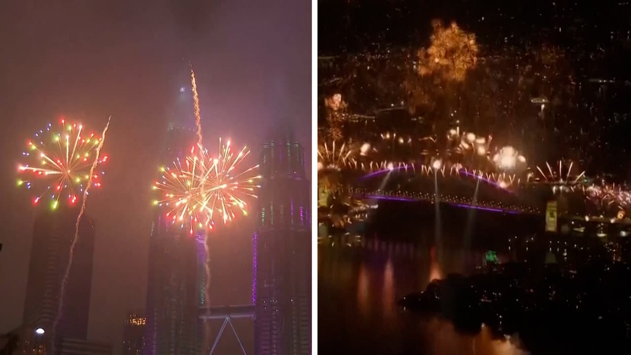 Fuegos artificiales y shows de luces: así reciben el 2026 en otras partes del mundo