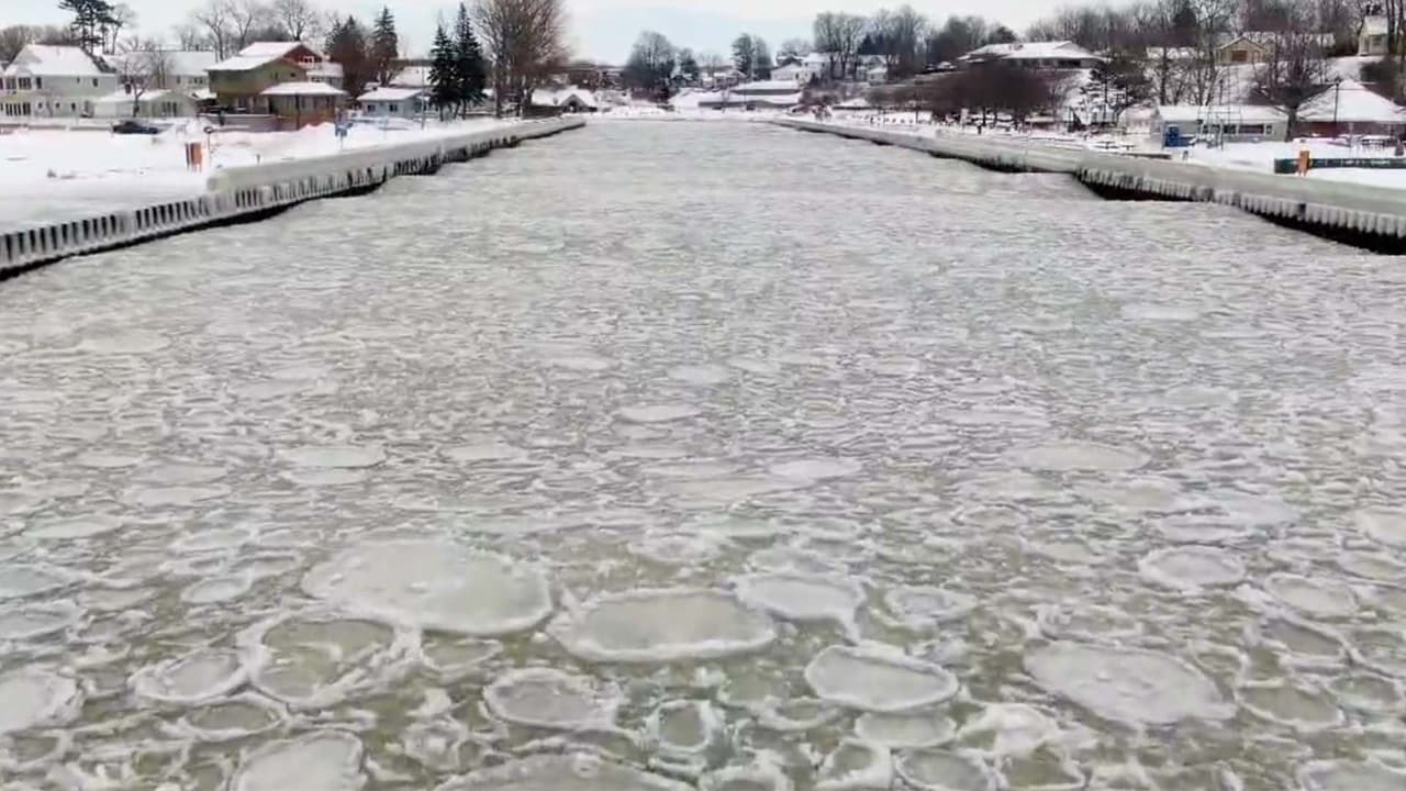 ¿"Panqueques de hielo" en Lago Michigan? De esto se trata este curioso fenómeno
