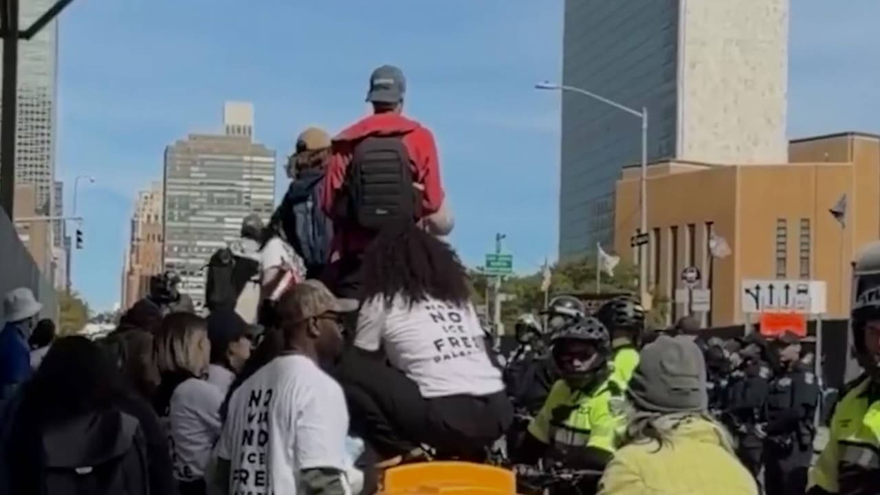 Arrestan a más de 100 manifestantes que protestaban por la presencia de Netanyahu en la ONU