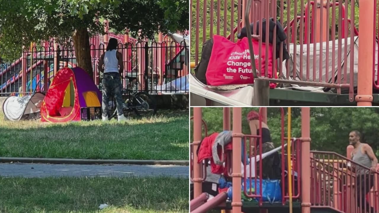 Vecinos del sector de Bushwick, en Brooklyn, señalan que el parque infantil María Hernández se ha convertido en el hogar de un grupo de desamparados que todas las noches lo ocupa y lo usa para beber y drogarse.