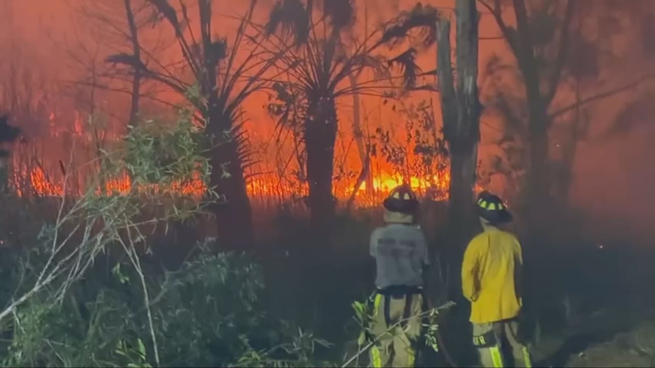 Incendio forestal obliga a autoridades a cerrar vía que comunica los Cayos de Florida y Miami-Dade