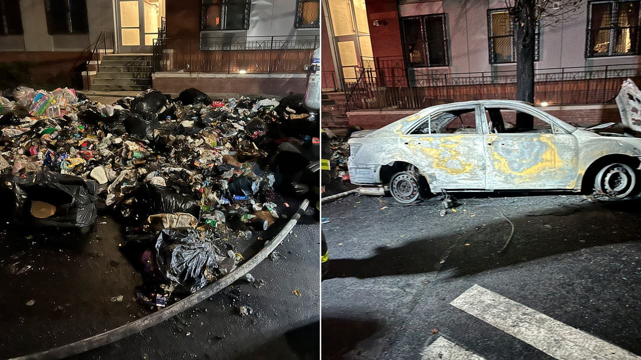 El fuego comenzó en una pila de basura y se extendió rápidamente.