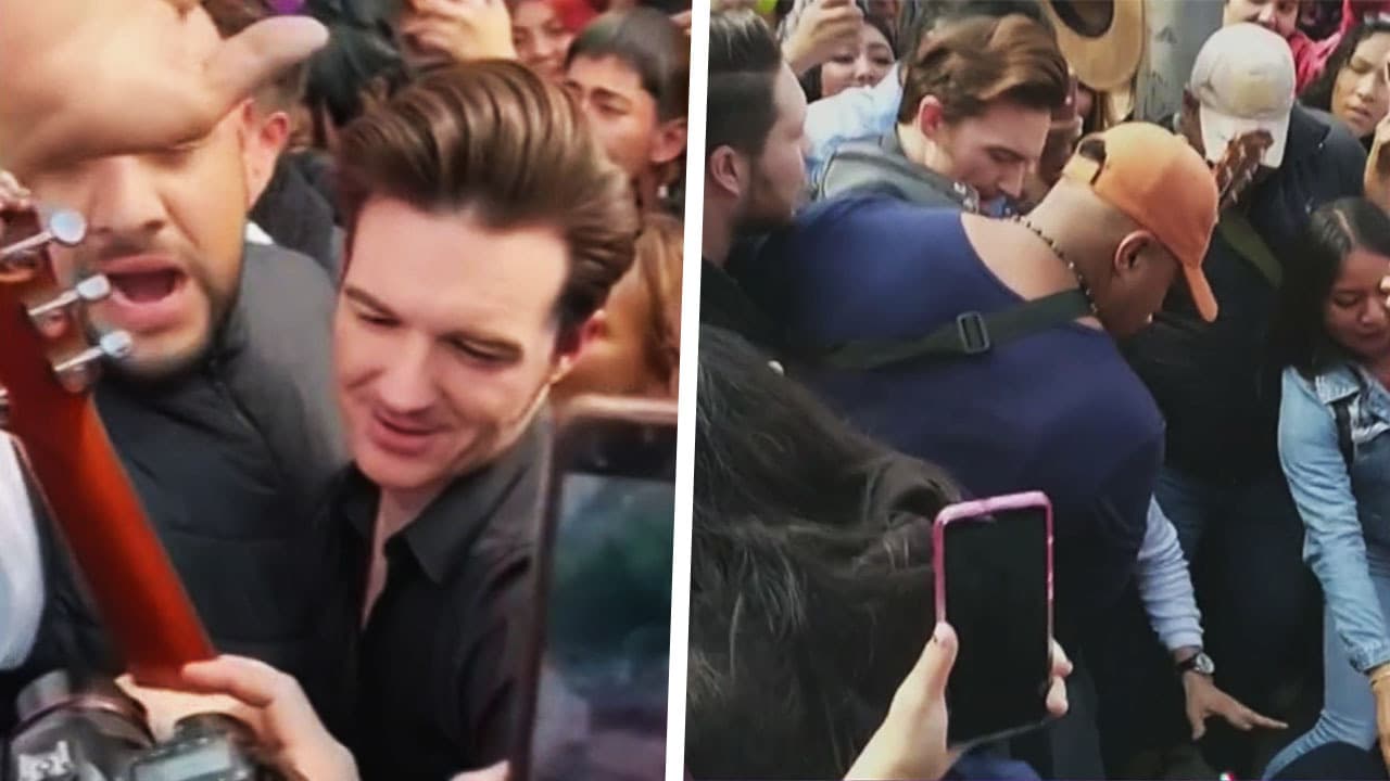 Caídas, gritos y caos: Drake Bell causa tremenda conmoción en México