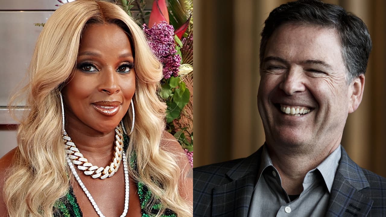 <b>Puesto 1</b>
<br>
<br>
<b>Niños</b>: James, 4,700,229 desde 1921.
<br>
<br>Año más popular: 2018 (13,600 niños registrados con ese nombre).
<br>
<br>
<b>Niñas</b>: Mary, 3,196,385 desde 1921.
<br>
<br>Año más popular: 2000 (6,209 niñas registradas con ese nombre).
<br>
<br>En la foto: Mary J. Blige (cantante) y James Comey (exdirector del FBI).