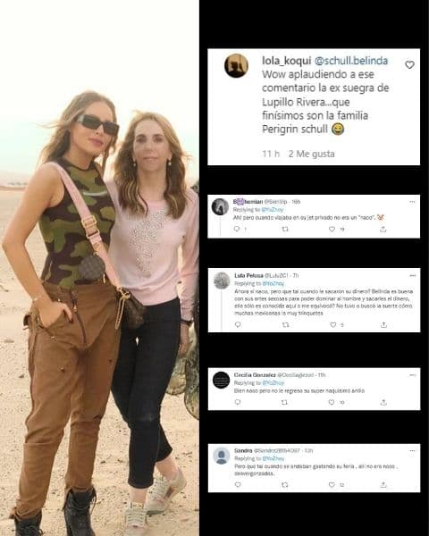 “Pero bien que le aceptaban el dinero al naco”, “Que mal se ve la señora aplaudiendo este tipo de comentarios clasistas y racistas” y “Mujeres vividoras, dan vergüenza” son algunas de las palabras que los internautas lanzaron contra Schüll.
<br>