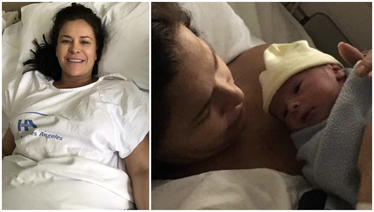 <b><a href="http://www.univision.com/temas/arleth-teran">Arleth Terán</a></b> 
<a href="http://www.univision.com/entretenimiento/arleth-teran-se-estrena-como-mama-a-los-40-anos">acaba de convertirse en mamá a sus 40 años</a> el pasado primero de junio, la actriz dio a luz a León Alexander en la Ciudad de México.