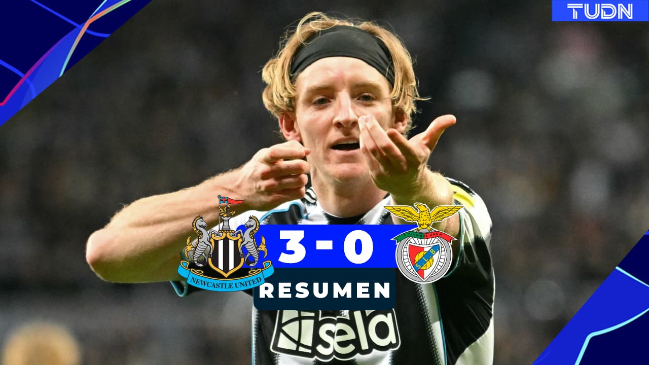 Resumen | Newcastle sorprende y golea en casa al Benfica
