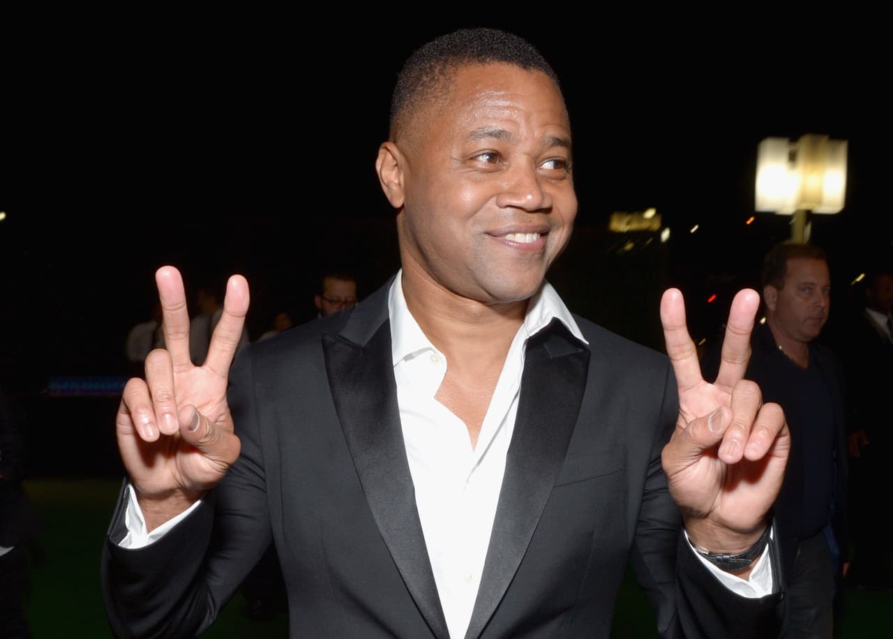 Cuba Gooding Jr. con la mejor actitud.