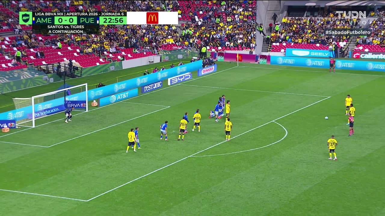 ¡GOL!  anota para América. Ícaro