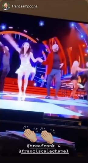 Francesco no ocultó la emoción y el orgullo que sintió al verla en el escenario.