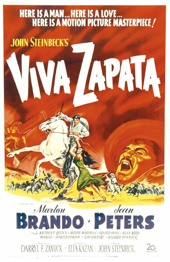 <b>Anthony Quinn</b> ganó su primer Oscar en la película
<i>Viva Zapata</i> (1952) como Mejor actor de reparto. La película contó con guion del famoso escritor John Steinbeck.