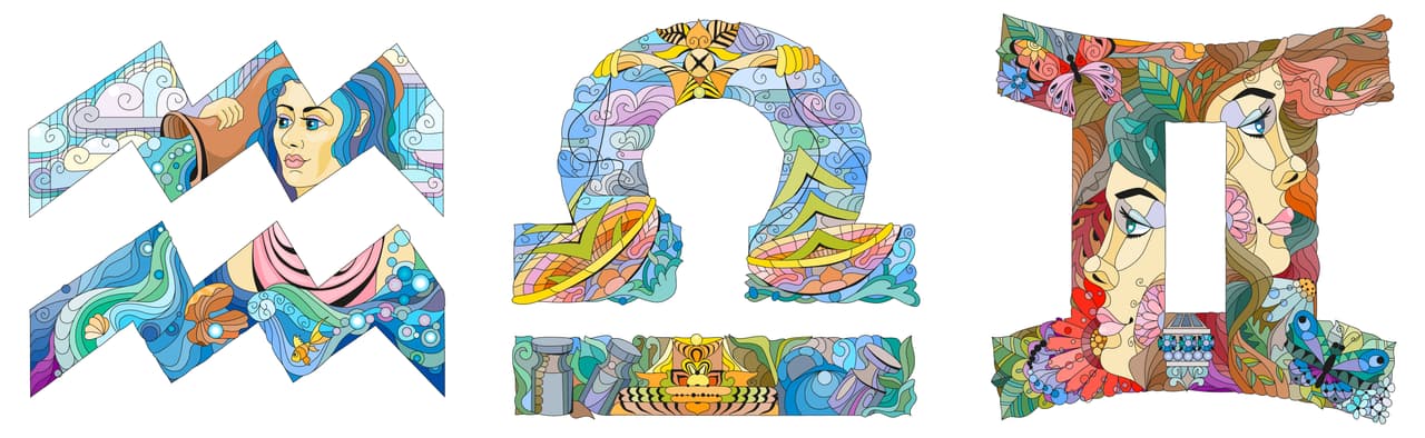 Y aunque el aire es símbolo y sinónimo de libertad, como un rasgo primario de los tres signos, esto también puede llevarlos a parecer más dispersos, indecisos o inestables, en el sentido de que muchas veces no pueden comprometerse o centrarse en algo en particular.