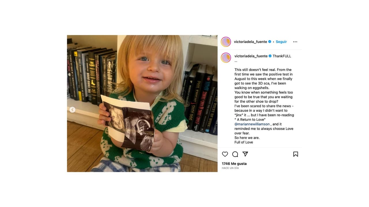 Así anunció Victoria de la Fuente que será mamá.